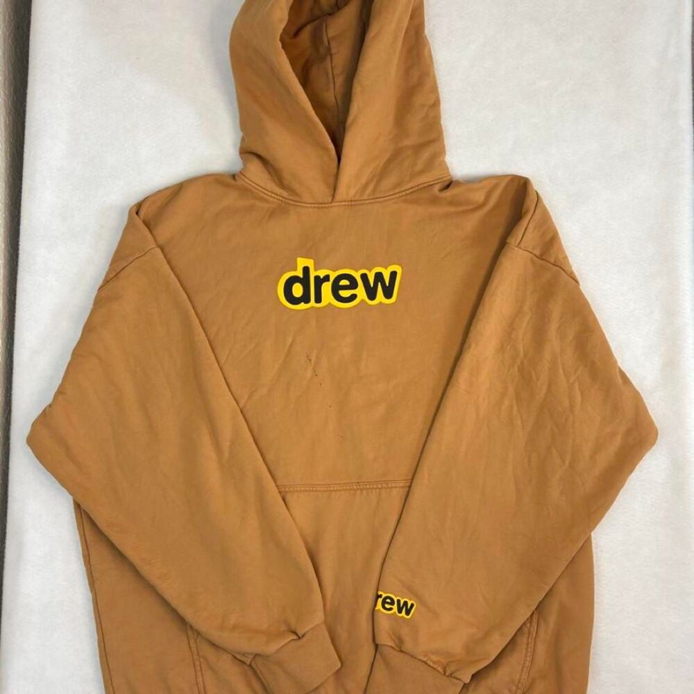 Drew-house Men's Tan and Brown Hoodie